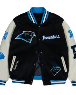 Carolina Panthers Two States One Team Letterman Jacket