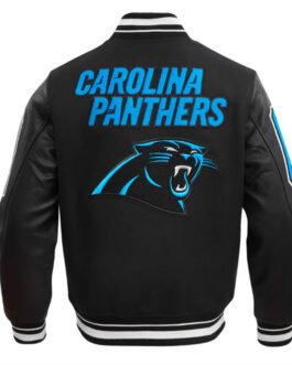 Carolina Panthers Mashup Rib Varsity Wool/Leather Jacket