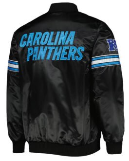Carolina Panthers Pick and Roll Satin Black Jacket