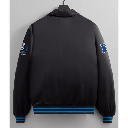 Carolina Panthers Shirt Collar Black Bomber Jacket - Image 2
