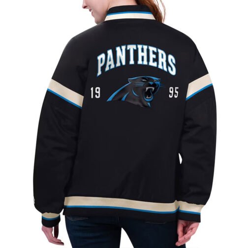 Carolina Panthers Tournament Black Varsity Jacket - Image 2