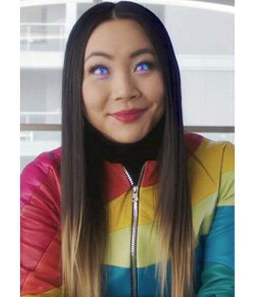 Carrie Bates The Flash Season 07 Color Block Jacket - Image 6