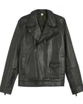 Men’s Classic Carve Black Leather Motorcycle Jacket
