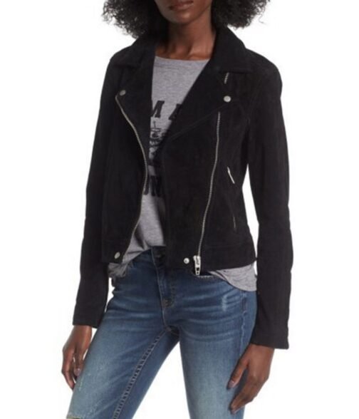 Queens of Mystery Julie Graham Black Suede Jacket