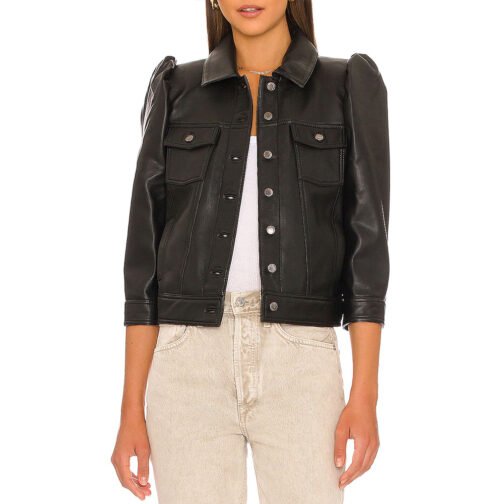 Marg Helgenberger CSI Vegas S02 Black Leather Jacket