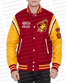 Central State University Burgundy and Gold Varsity Jacket