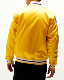 Champ City LA Lakers Yellow Satin Jacket
