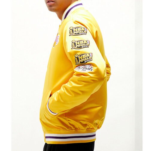 Champ City LA Lakers Yellow Satin Jacket - Image 5