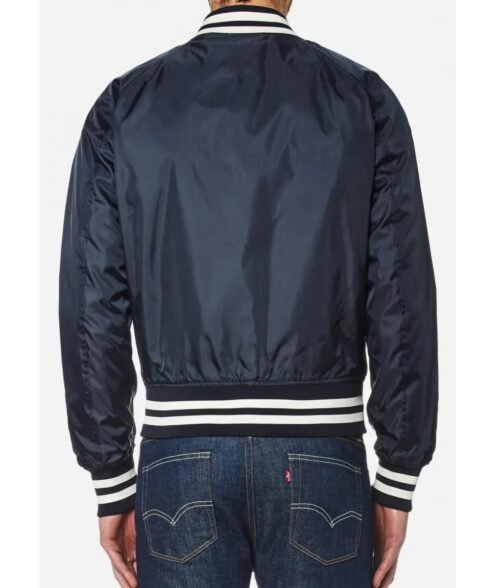 Champion Zipped Bomber Blue/Black Jacket - Image 2
