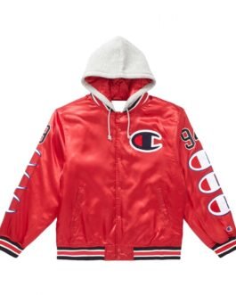 Varsity Supreme Champion Satin Jacket with Hood