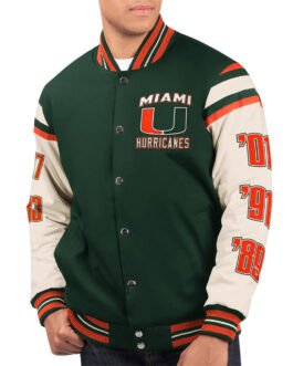 Miami Hurricanes Champions Commemorative Victory Varsity Jacket