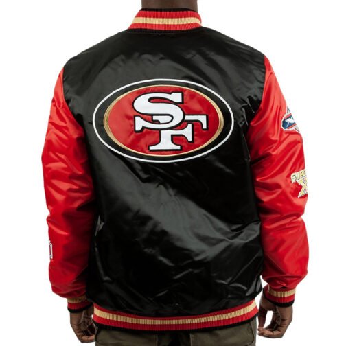 Champs Patches San Francisco 49ers Satin Jacket - Image 2