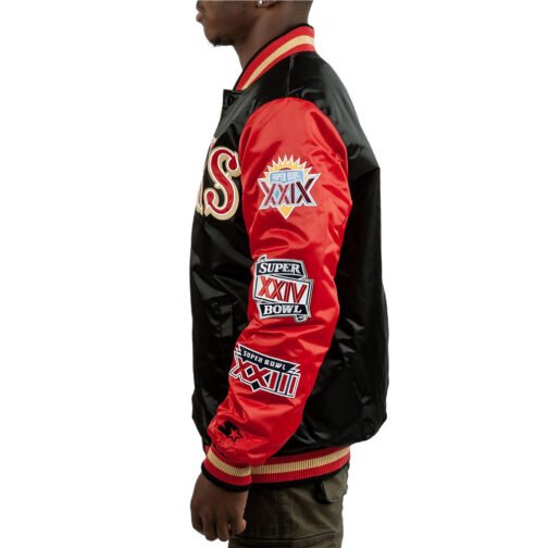 Champs Patches San Francisco 49ers Satin Jacket - Image 5