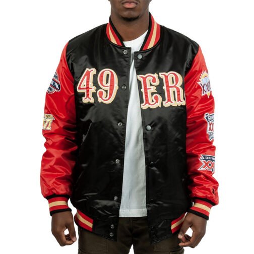 Champs Patches San Francisco 49ers Satin Jacket - Image 3