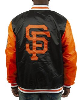 Champs Patches San Francisco Giants Black/Orange Satin Jacket