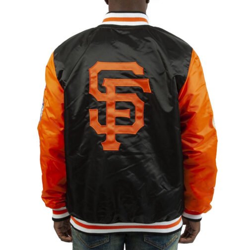 Champs Patches San Francisco Giants Black/Orange Satin Jacket - Image 2
