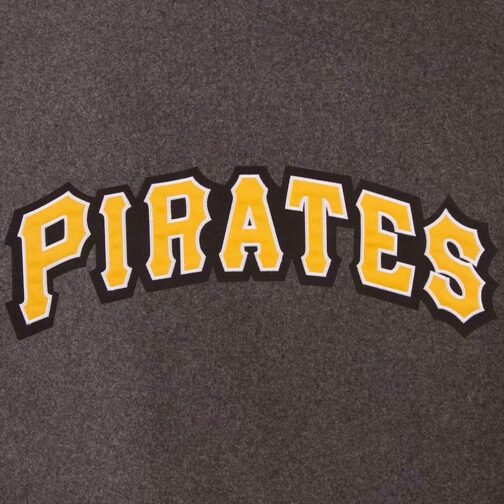 Pittsburgh Pirates Charcoal/Black Varsity Jacket - Image 3