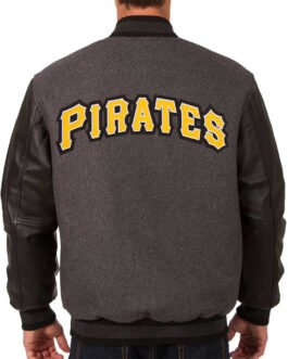 Pittsburgh Pirates Charcoal/Black Varsity Jacket