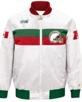 Los Angeles Chargers Mexico 2019 White Satin Jacket