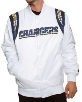 Los Angeles Chargers Bomber Satin Jacket