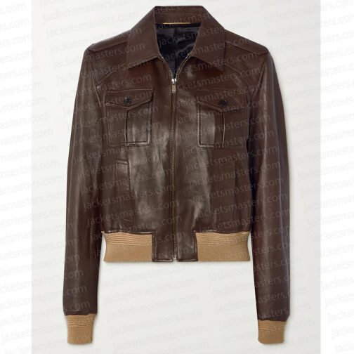 Natasha Lyonne Poker Face Multi-Pocket Leather Jacket