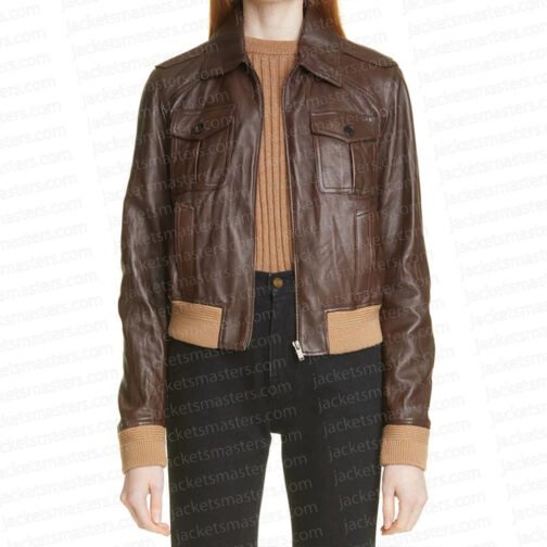 Natasha Lyonne Poker Face Multi-Pocket Leather Jacket - Image 6