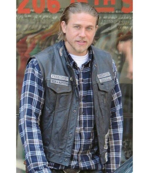 Charlie Hunnam Sons of Anarchy Biker Leather Vest - Image 10