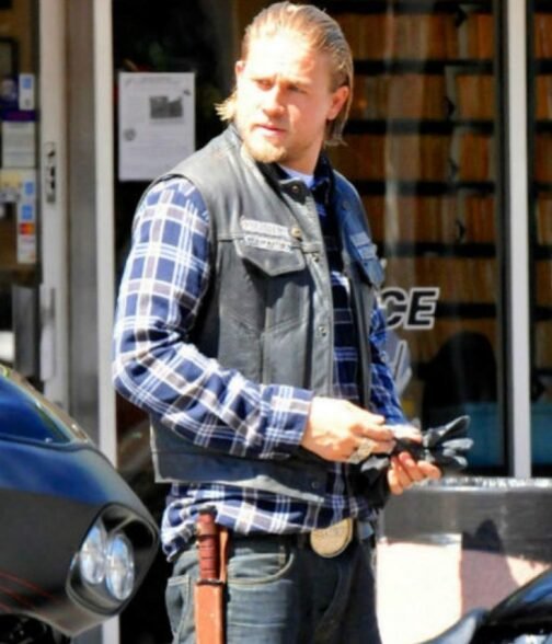Charlie Hunnam Sons of Anarchy Biker Leather Vest - Image 12