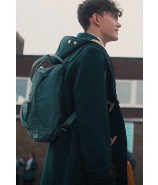 Joe Locke Heartstopper Duffle Green Coat - Image 29