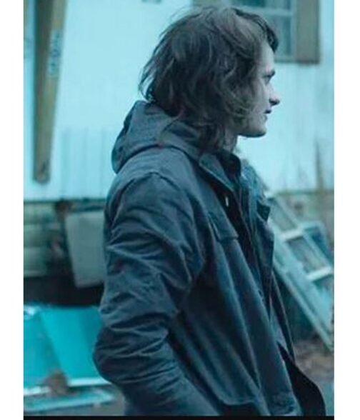 Ozark Charlie Tahan Cotton Grey Hooded Jacket - Image 3