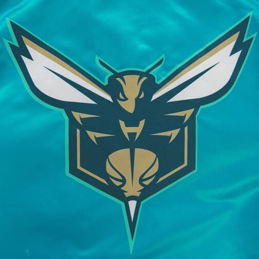 Charlotte Hornets 2023/24 City Edition Teal Satin Jacket - Image 7