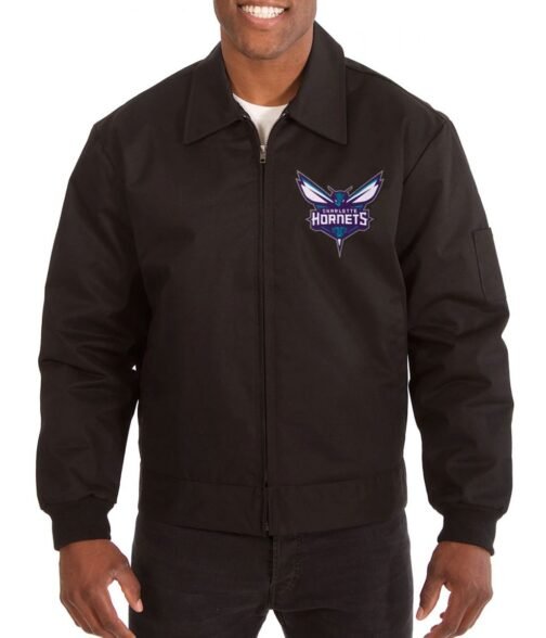 Workwear Charlotte Hornets Black Cotton Jacket