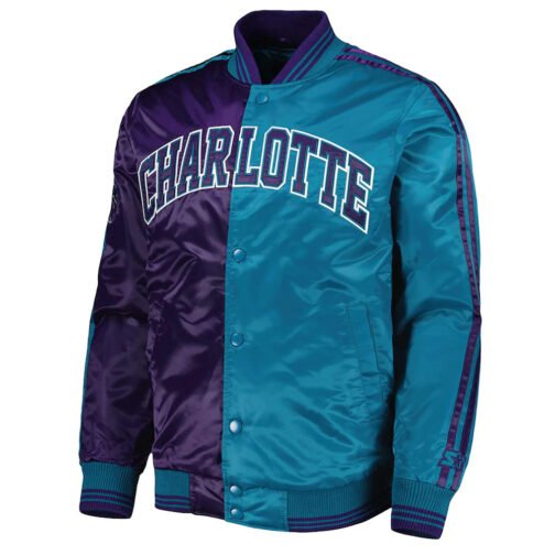 Fast Break Charlotte Hornets Purple/Teal Jacket