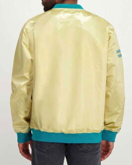 Charlotte Hornets Lightweight Gold Satin Jacket
