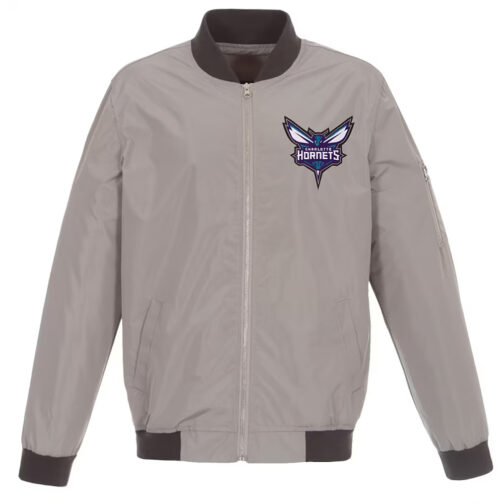 Charlotte Hornets Lightweight Nylon Bomber Jacket - Image 2