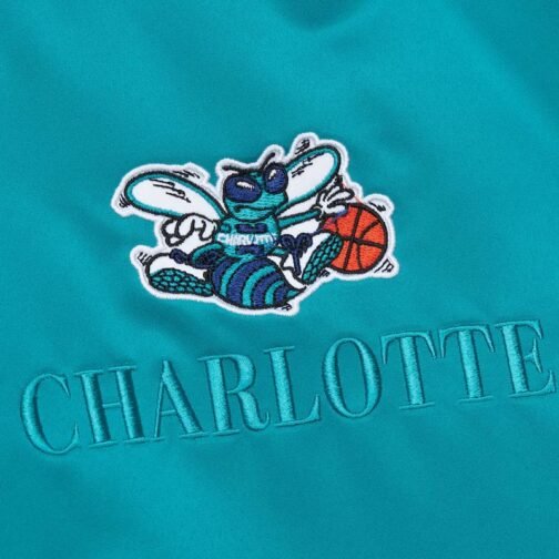 Charlotte Hornets OG 3.0 Lightweight Teal Satin Jacket - Image 6