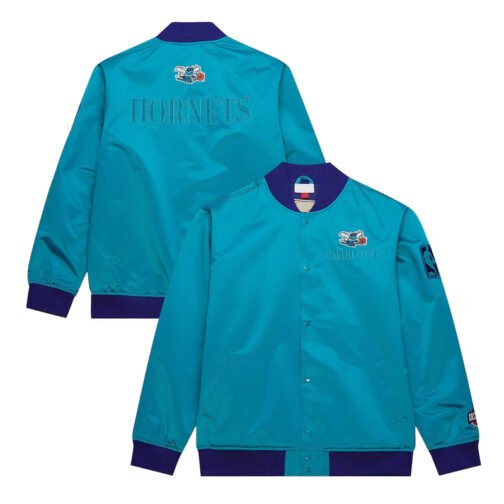 Charlotte Hornets OG 3.0 Lightweight Teal Satin Jacket - Image 3