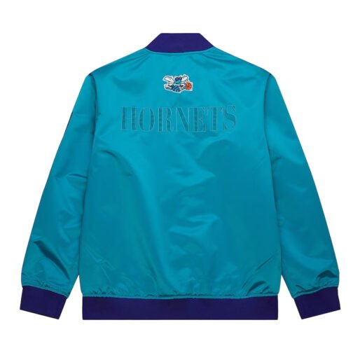Charlotte Hornets OG 3.0 Lightweight Teal Satin Jacket - Image 2