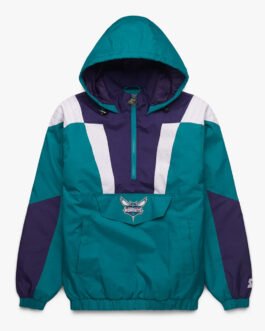 Charlotte Hornets Pullover Half-Zip Jacket