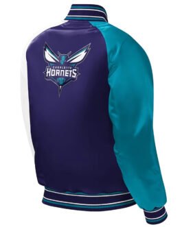 Charlotte Hornets Youth Varsity Purple Satin Jacket