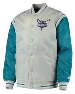 The Enforcer Charlotte Hornets Varsity Satin Jacket
