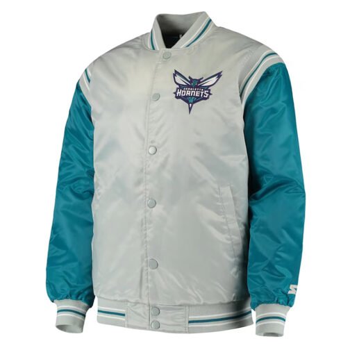 The Enforcer Charlotte Hornets Varsity Satin Jacket - Image 2