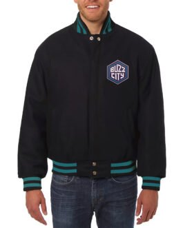 Charlotte Hornets Black Varsity Wool Jacket