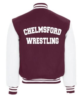 Chelmsford Lions Maroon and White Varsity Jacket