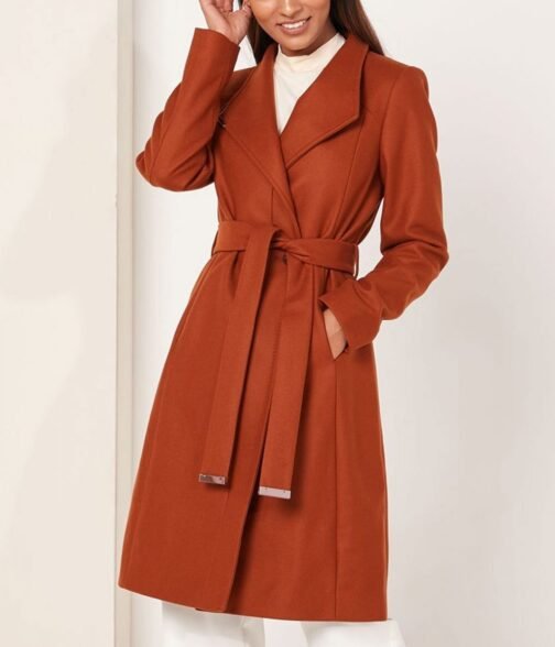 Melissa Claire Egan The Young and The Restless Brown Wrap Coat