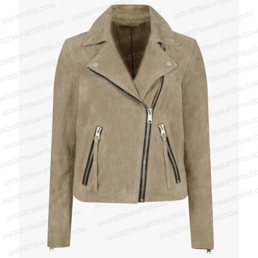 Emilie Ullerup Chesapeake Shores Brown Suede Jacket - Image 5
