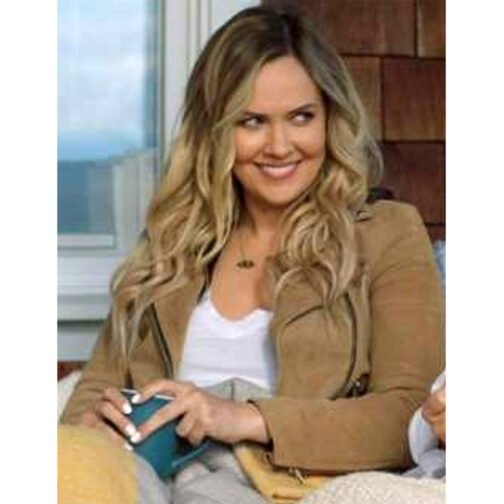 Emilie Ullerup Chesapeake Shores Brown Suede Jacket - Image 6