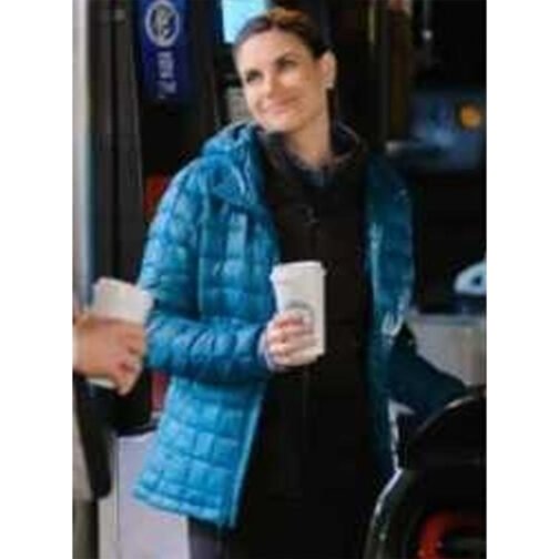 Chesapeake Shores Meghan Ory Blue Puffer Jacket - Image 2