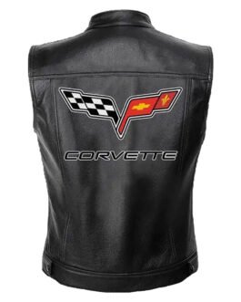 Chevrolet Corvette Black Leather Vest