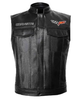 Chevrolet Corvette Black Leather Vest